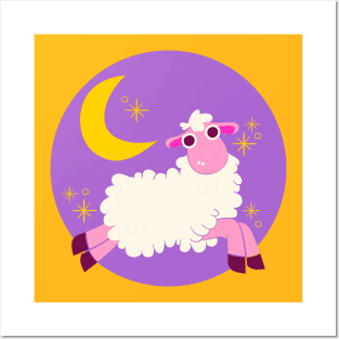 Hand Drawn Funny Sheep Posters and Art